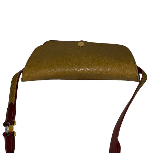 Cartier Vintage Leather Shoulder Bag Must De Mustard yellow Brown Leather - Picture 7 of 10